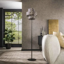 Reimonde Lampadaire Brun, Noir, 1 lumière