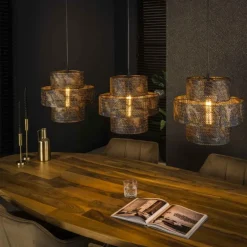 Reimonde Suspension Brun, Noir, 3 lumières