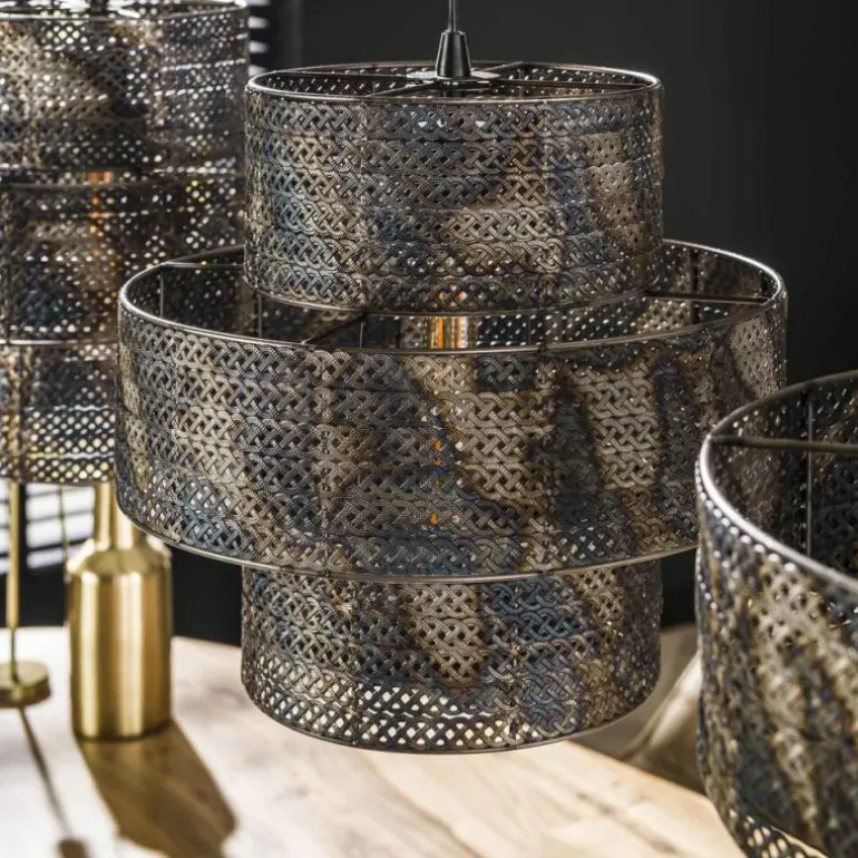 Reimonde Suspension Brun, Noir, 3 lumières