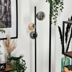 Remaisnil Lampadaire Ambre, Fumé, 3 lumières