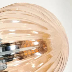 Remaisnil Lampadaire Ambre, Fumé, 3 lumières