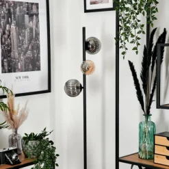 Remaisnil Lampadaire Ambre, Fumé, 3 lumières