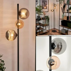 Remaisnil Lampadaire Ambre, Fumé, 3 lumières