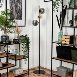 Remaisnil Lampadaire Ambre, Fumé, 3 lumières