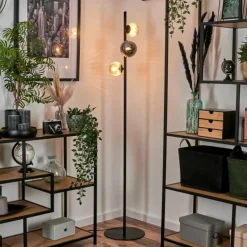 Remaisnil Lampadaire Ambre, Fumé, 3 lumières