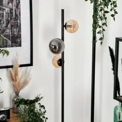 Remaisnil Lampadaire Ambre, Fumé, 3 lumières