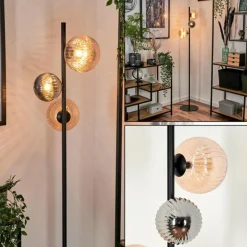 Remaisnil Lampadaire Noir, 3 lumières