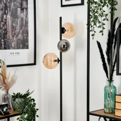 Remaisnil Lampadaire Noir, 3 lumières