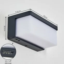 Rifbjerg Lampe murale d´extérieur, Applique murale, Spot mural LED Noir, 1 lumière