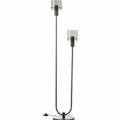 Riffelini Lampadaire Luminaires Brilliant Noir, 2 lumières