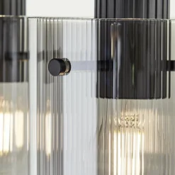 Riffelini Plafonnier Luminaires Brilliant Noir, 3 lumières