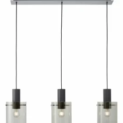 Riffelini Suspension Luminaires Brilliant Noir, 3 lumières
