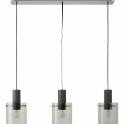 Riffelini Suspension Luminaires Brilliant Noir, 3 lumières