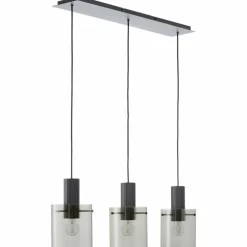 Riffelini Suspension Luminaires Brilliant Noir, 3 lumières
