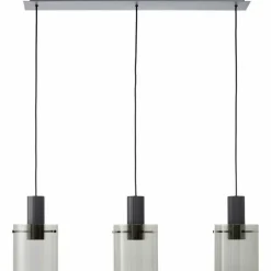 Riffelini Suspension Luminaires Brilliant Noir, 3 lumières
