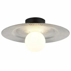 Riga Plafonnier Luminaires Globo Lighting Noir, 1 lumière