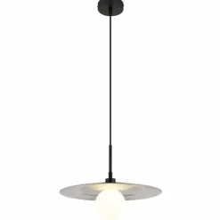 Riga Suspension Luminaires Globo Lighting Noir, 1 lumière