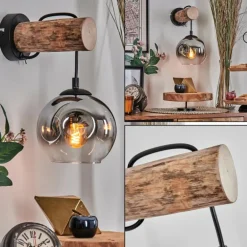 Ripoll Applique murale Écru, Noir, 1 lumière