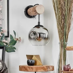 Ripoll Applique murale Écru, Noir, 1 lumière