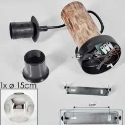 Ripoll Applique murale Écru, Noir, 1 lumière