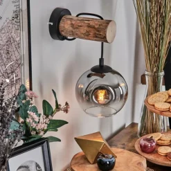 Ripoll Applique murale Écru, Noir, 1 lumière