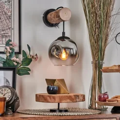 Ripoll Applique murale Écru, Noir, 1 lumière