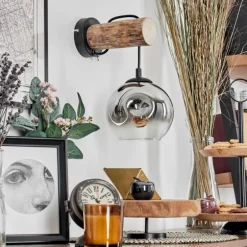 Ripoll Applique murale Écru, Noir, 1 lumière