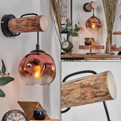 Ripoll Applique murale Écru, Noir, 1 lumière