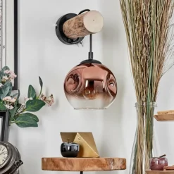 Ripoll Applique murale Écru, Noir, 1 lumière