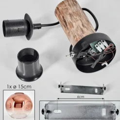 Ripoll Applique murale Écru, Noir, 1 lumière