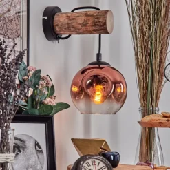 Ripoll Applique murale Écru, Noir, 1 lumière