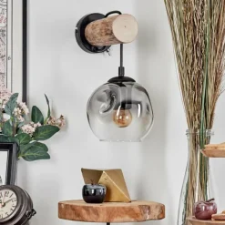 Ripoll Applique murale Écru, Noir, 1 lumière