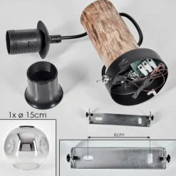 Ripoll Applique murale Écru, Noir, 1 lumière