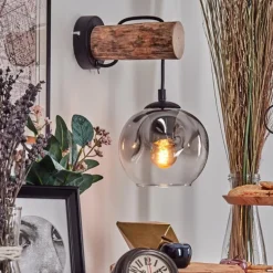 Ripoll Applique murale Écru, Noir, 1 lumière