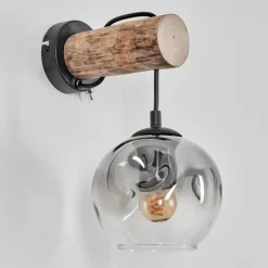 Ripoll Applique murale Écru, Noir, 1 lumière