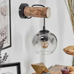 Ripoll Applique murale Écru, Noir, 1 lumière