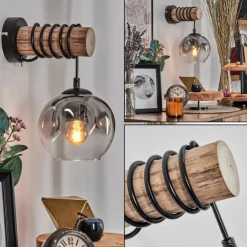 Ripoll Boule lumineuse, Applique murale Écru, Noir, 1 lumière