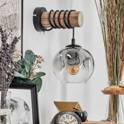 Ripoll Boule lumineuse, Applique murale Écru, Noir, 1 lumière