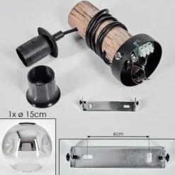 Ripoll Boule lumineuse, Applique murale Écru, Noir, 1 lumière