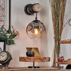 Ripoll Boule lumineuse, Applique murale Écru, Noir, 1 lumière