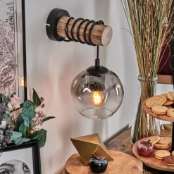 Ripoll Boule lumineuse, Applique murale Écru, Noir, 1 lumière