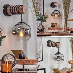 Ripoll Boule lumineuse, Applique murale Écru, Noir, 1 lumière