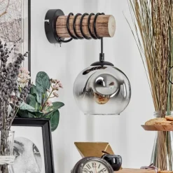 Ripoll Boule lumineuse, Applique murale Écru, Noir, 1 lumière