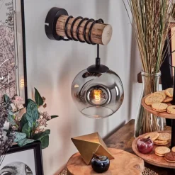 Ripoll Boule lumineuse, Applique murale Écru, Noir, 1 lumière