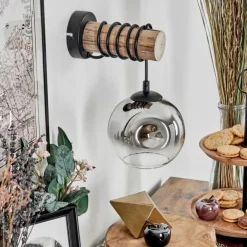 Ripoll Boule lumineuse, Applique murale Écru, Noir, 1 lumière