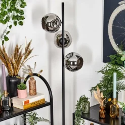 Ripoll Lampadaire Chrome, Fumé, 3 lumières