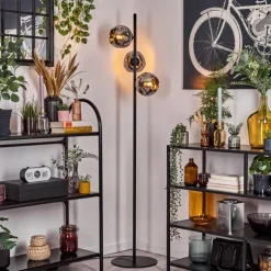 Ripoll Lampadaire Chrome, Fumé, 3 lumières