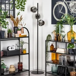 Ripoll Lampadaire Chrome, Fumé, 3 lumières