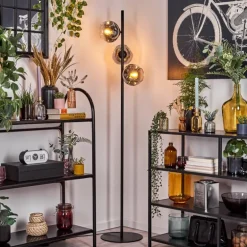 Ripoll Lampadaire Chrome, Clair, Fumé, 3 lumières