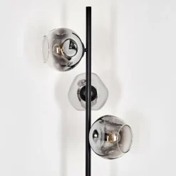Ripoll Lampadaire Chrome, Clair, Fumé, 3 lumières